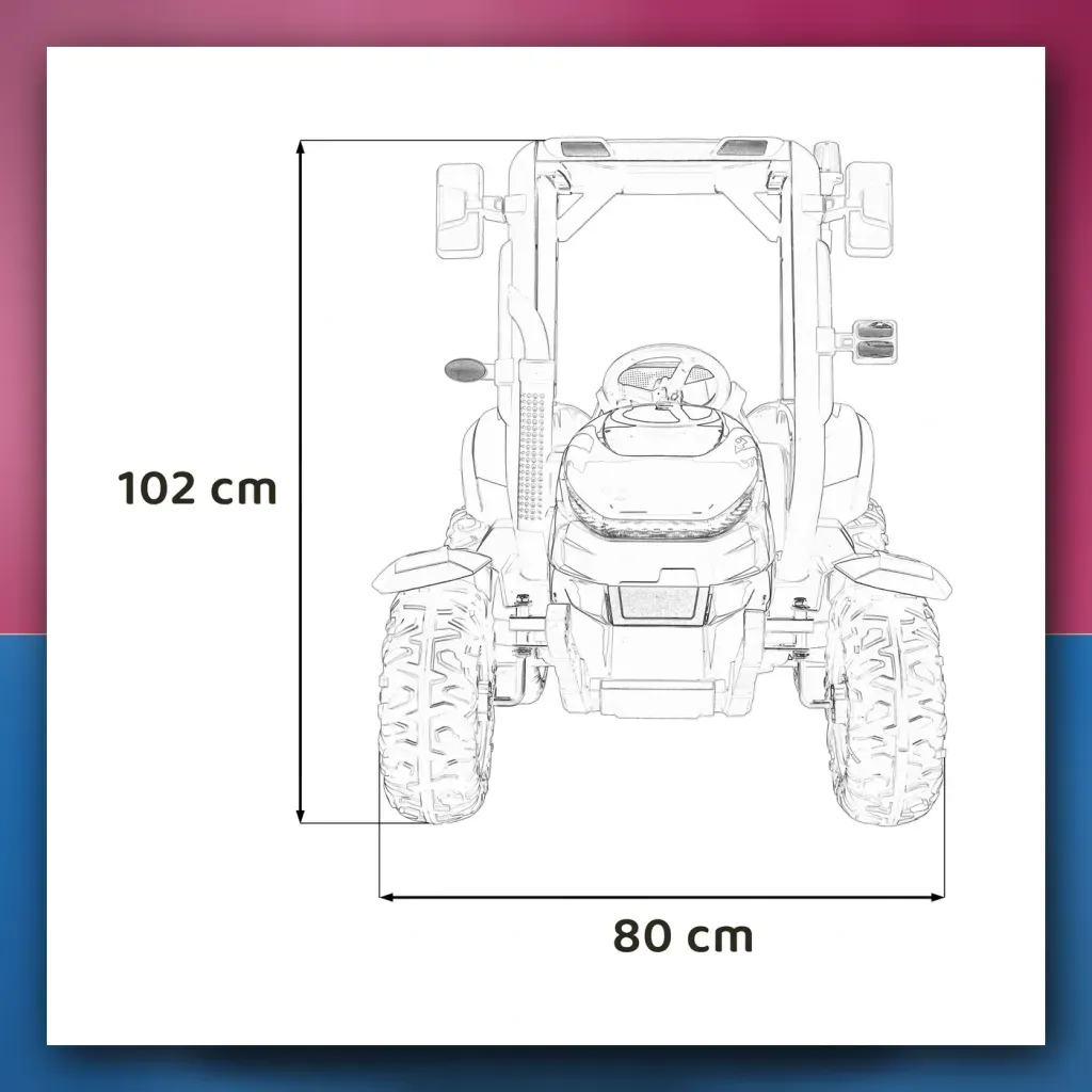Traktor NAPA S prikolicom crveni - slika 2