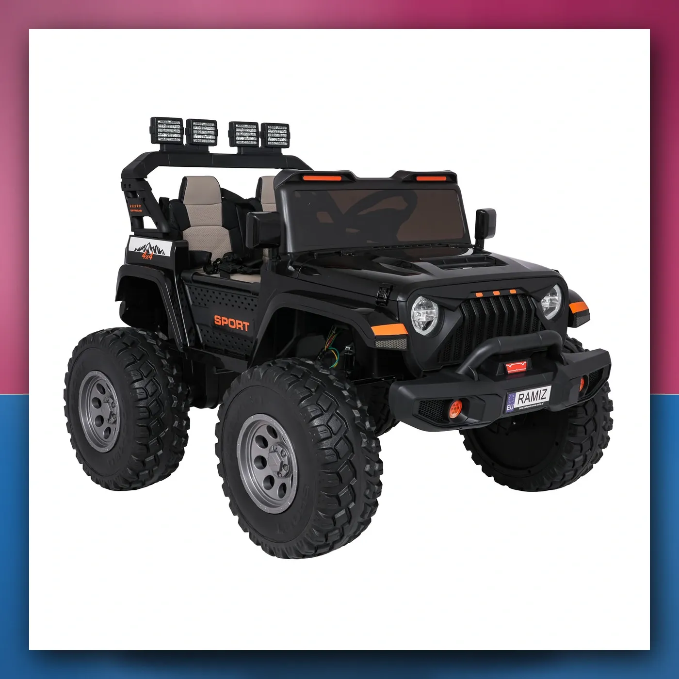 Auto na akumulator Ekstremno Sport 4x4 Varijabla Veličina crni - slika 1