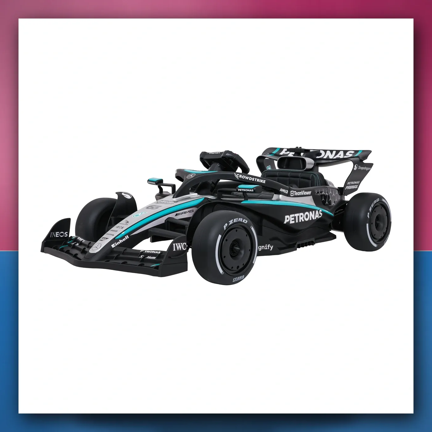 Bolid na akumulator Mercedes-AMG PETRONAS F1 crni s daljinskim upravljačem
