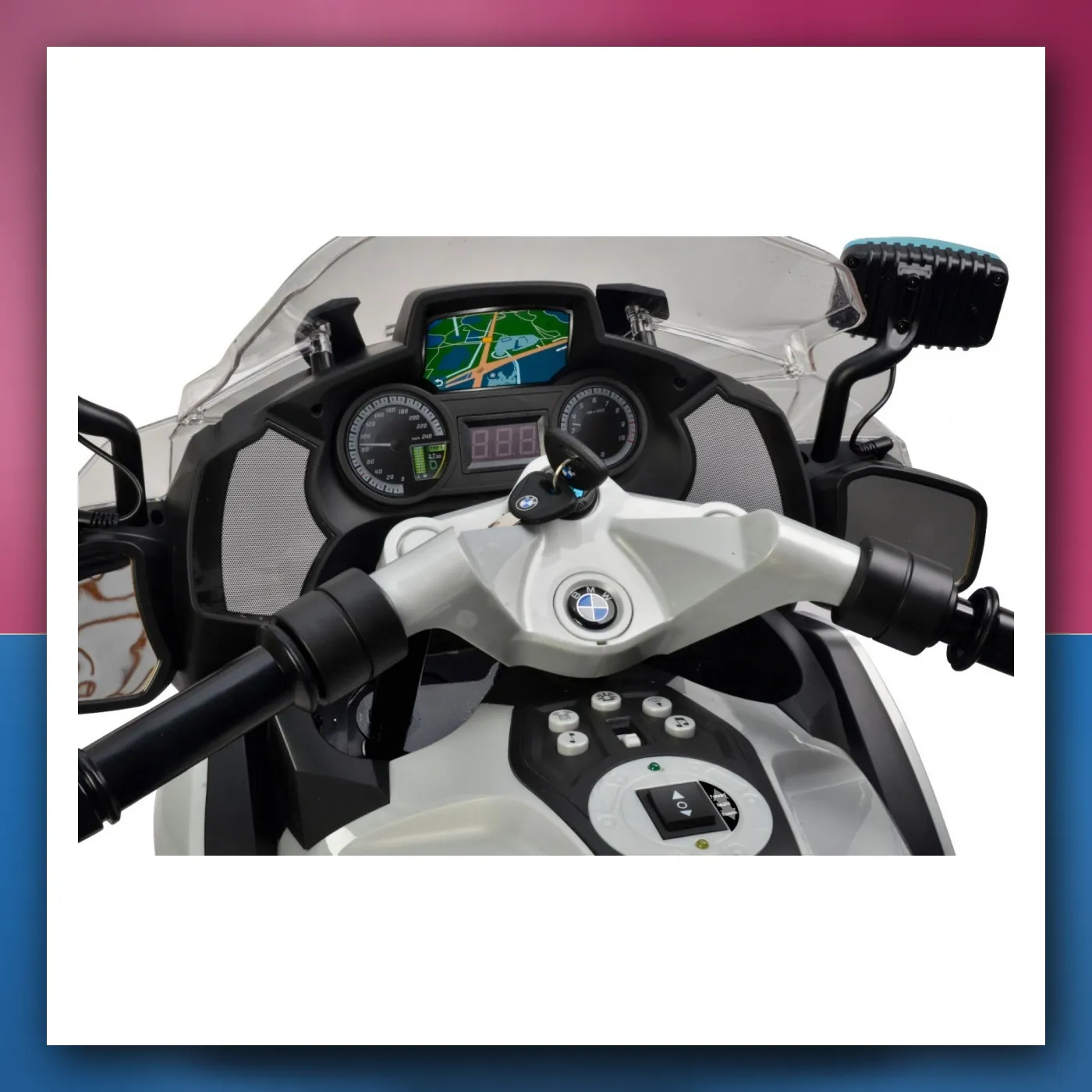 BMW R1200RT Policija Motor električni za djecu + Kotrljajuće pomoćni + Zvukovi + LED + EVA + Lagani Start - slika 1