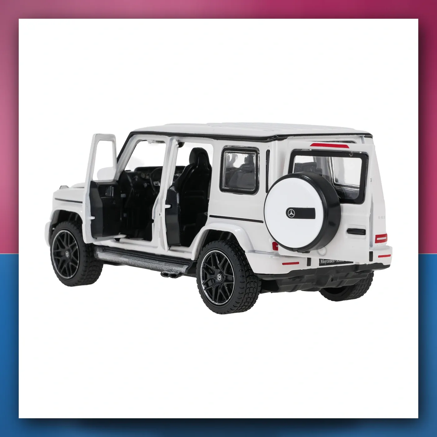 Metalni automobil Mercedes-Benz AMG G63 1:32 sa zvukom bijeli RASTAR