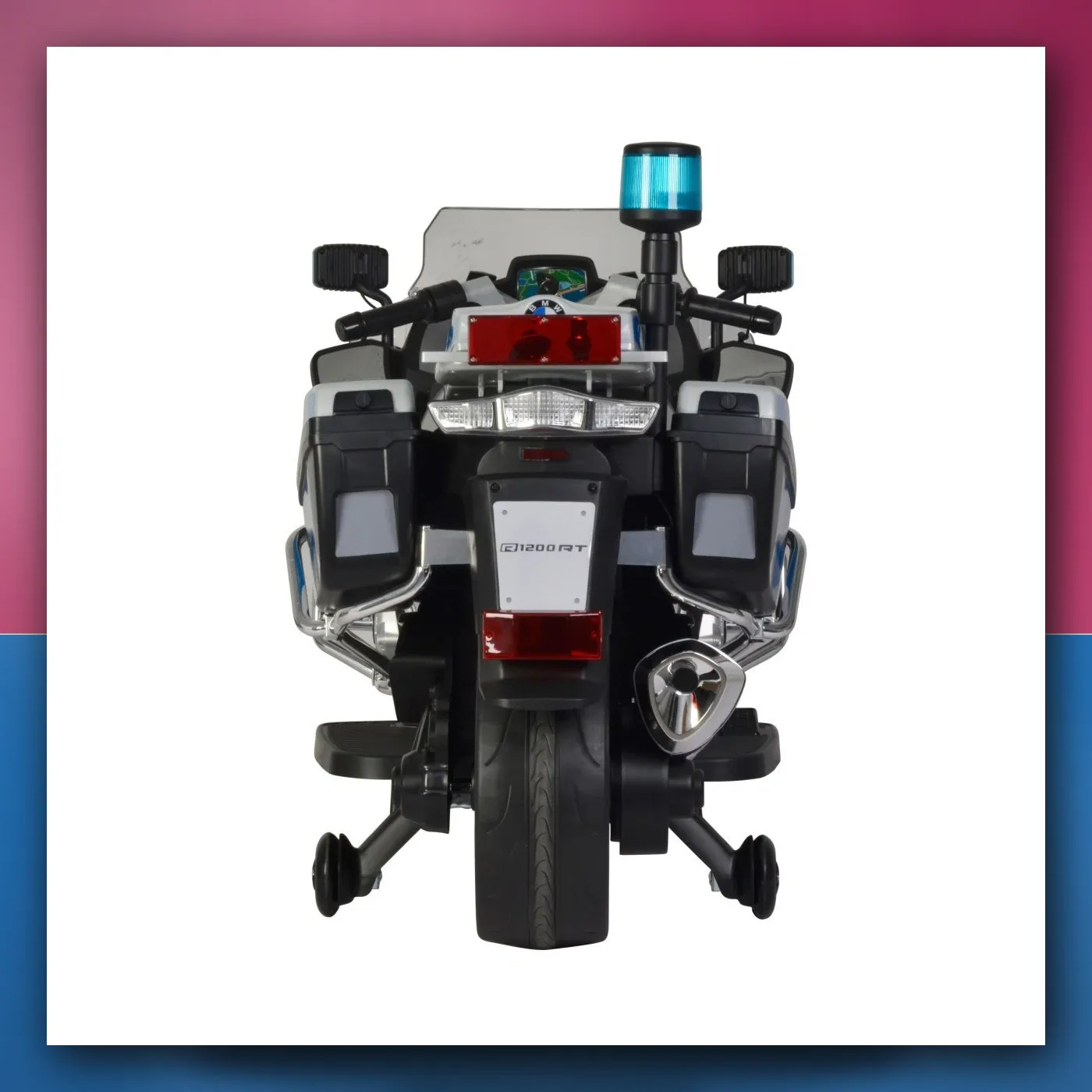 BMW R1200RT Policija Motor električni za djecu + Kotrljajuće pomoćni + Zvukovi + LED + EVA + Lagani Start - slika 1