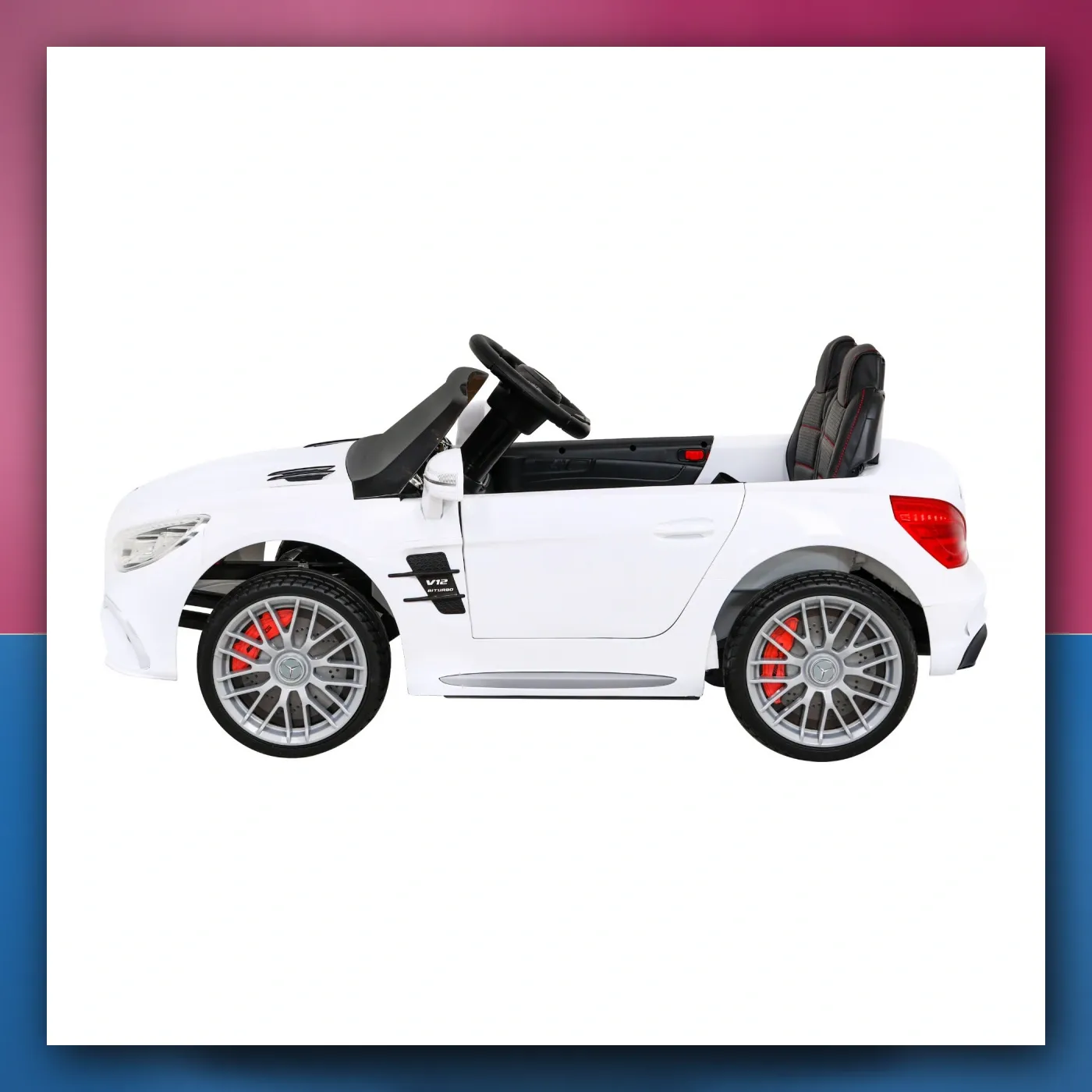 Mercedes Benz AMG SL65 S električni za djecu bijeli + Daljinski upravljač - slika 1