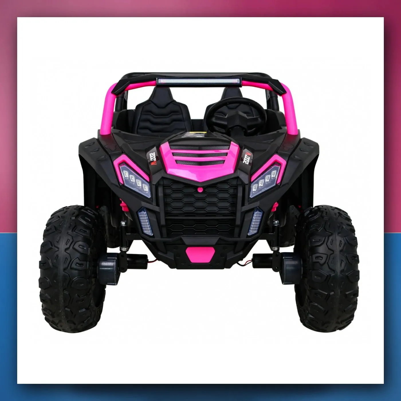 Buggy ATV Racing na akumulator za 2 djece ružičasti + 4×4 + daljinski upravljač + lagani start + MP3 + LED