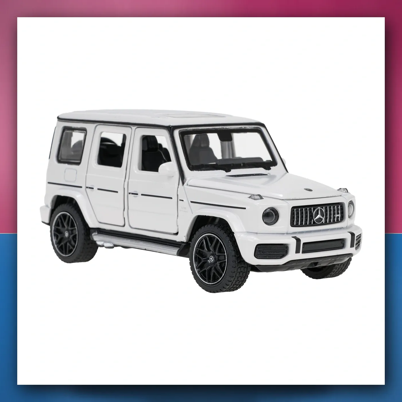 Metalni automobil Mercedes-Benz AMG G63 1:32 sa zvukom bijeli RASTAR