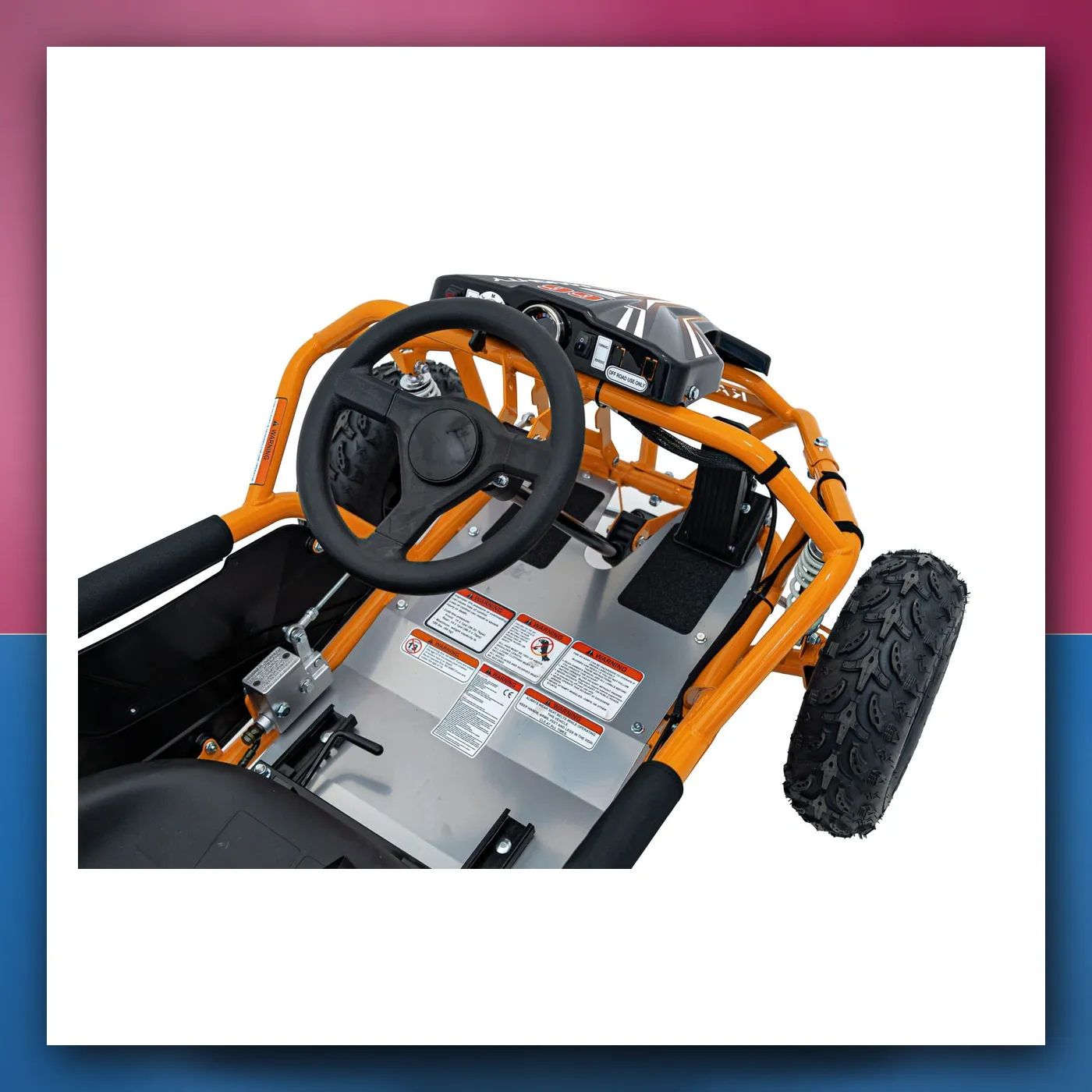 Auto na akumulator Gokart Električni MAIGHTY narančasti - slika 1