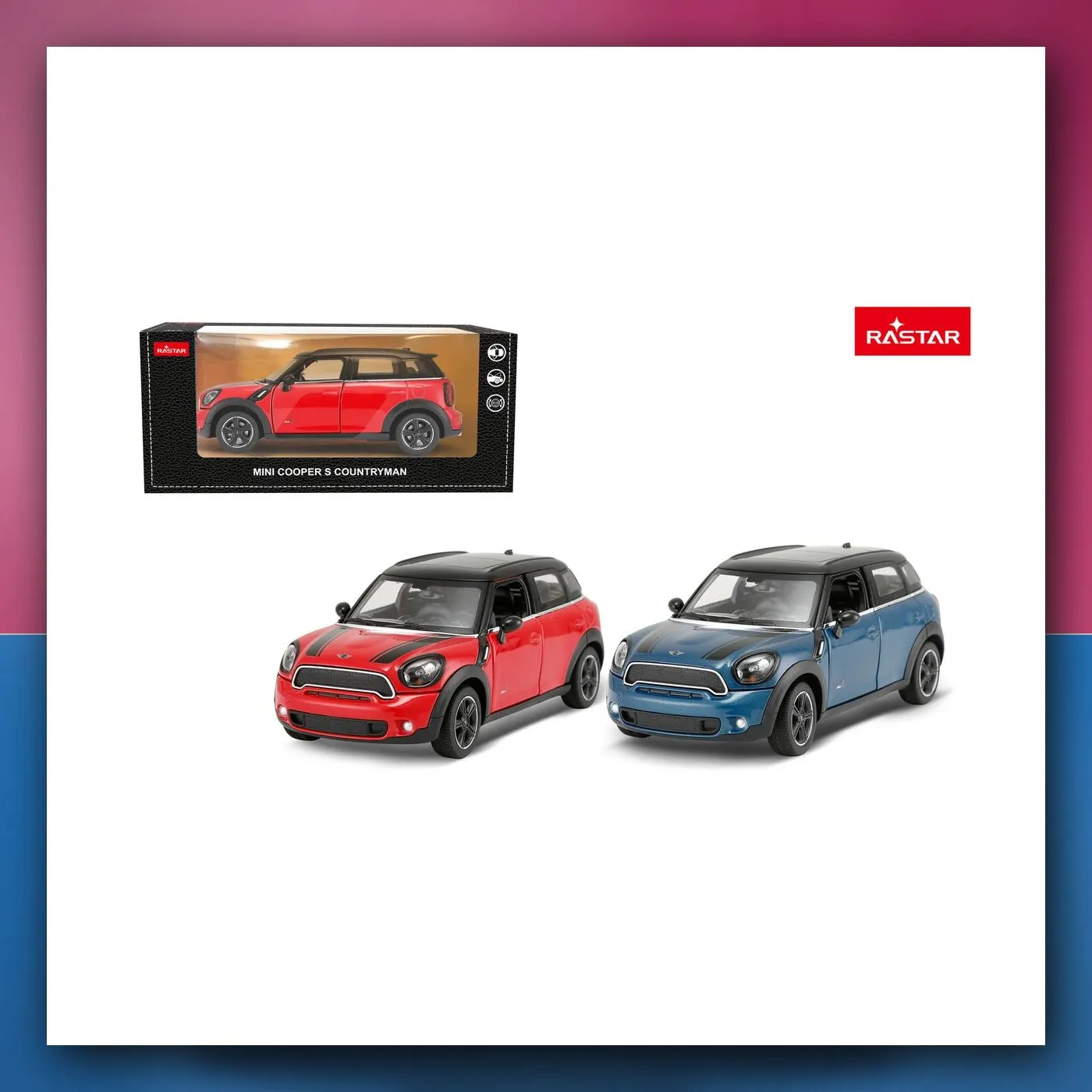 Metalni automobil MINI Countryman plavi 1:24 RASTAR