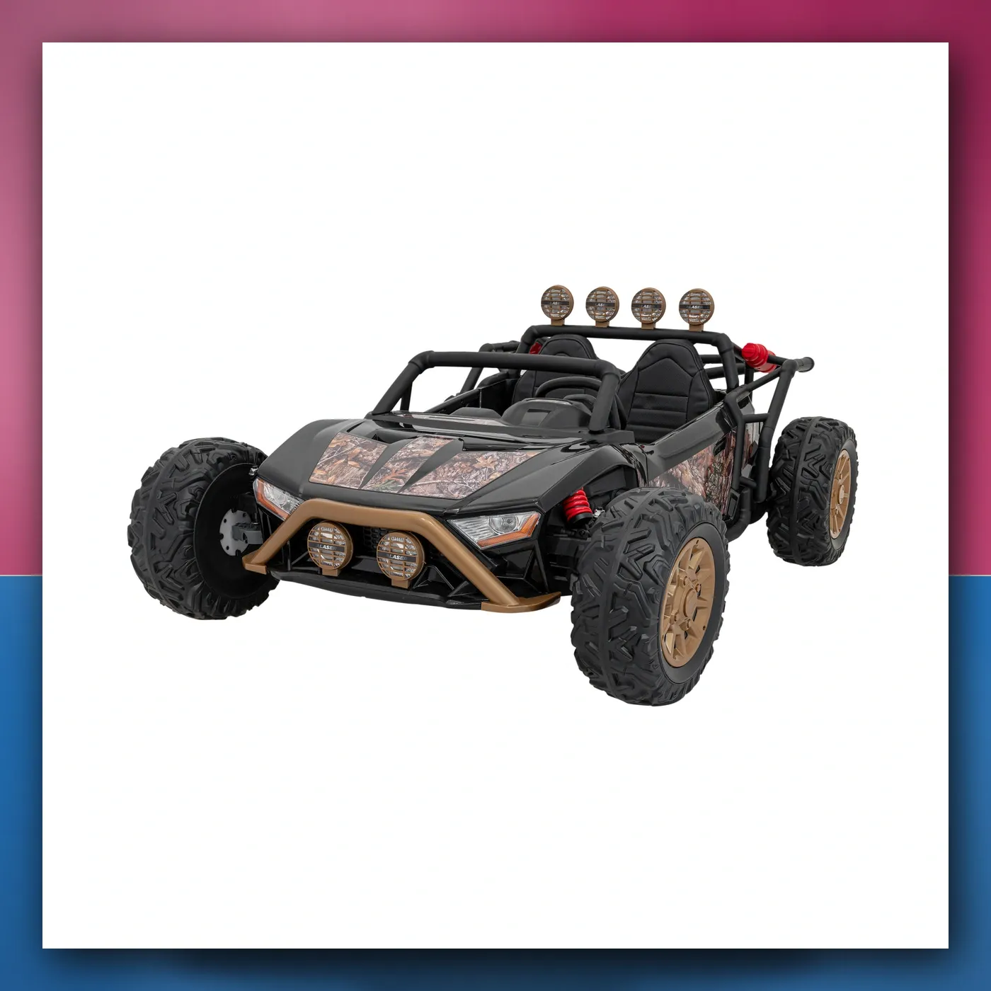 Auto Buggy Trkački 5 na akumulator za djecu - crni + Motori 2x200W + Daljinski upravljač + Audio + LED + Lagani Start - slika 1