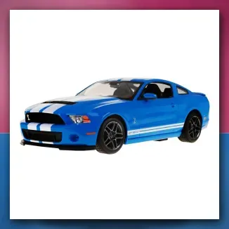 Ford Shelby Mustang GT500 plavi RASTAR model 1: 14 Auto na daljinsko upravljanje + daljinski upravljač - slika 2