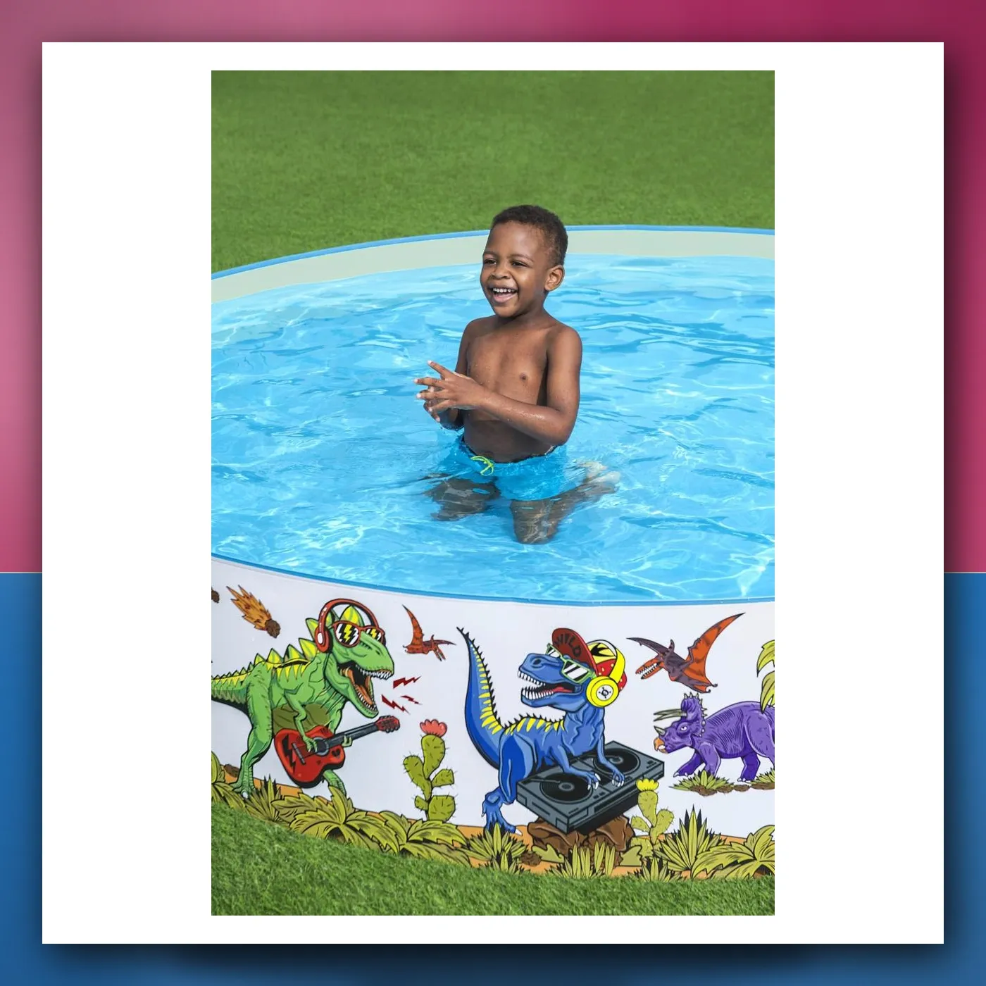Samostojeći bazen Dinozauri za djecu od 3+ godina BESTWAY 244 x 46 cm vinil + PVC