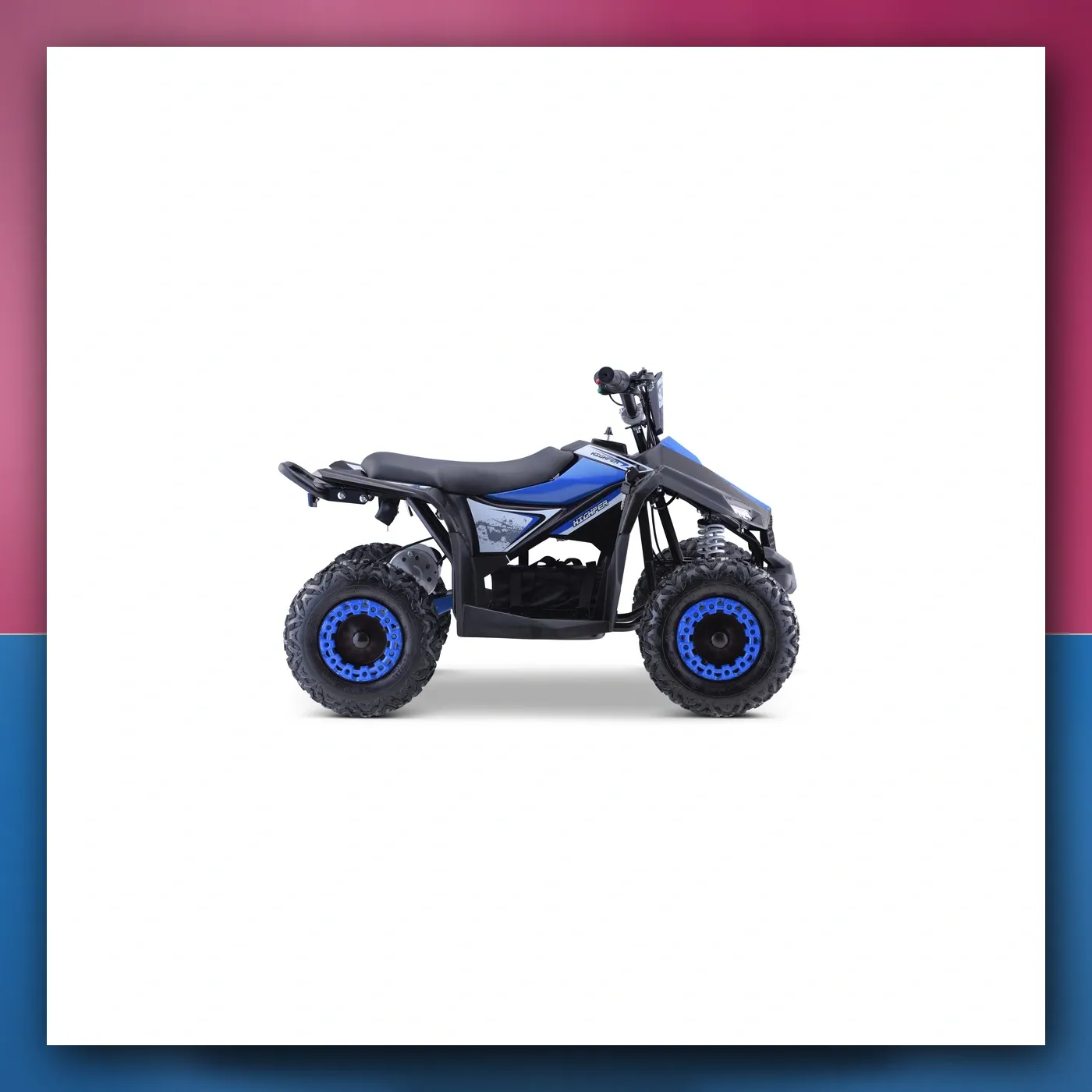 Četverocikl E - STAR na akumulator plavi 35km / h + Motor 1000W + Kotači pumpano + Regulacija sjedala - slika 1