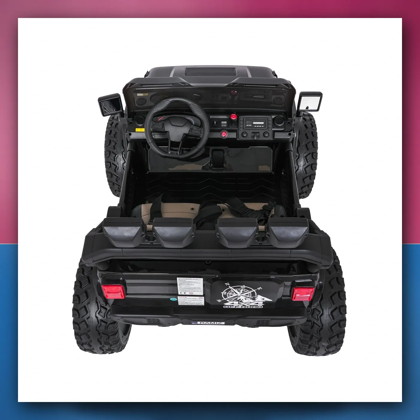Auto na akumulator Ekstremno Sport 4x4 Varijabla Veličina crni - slika 1