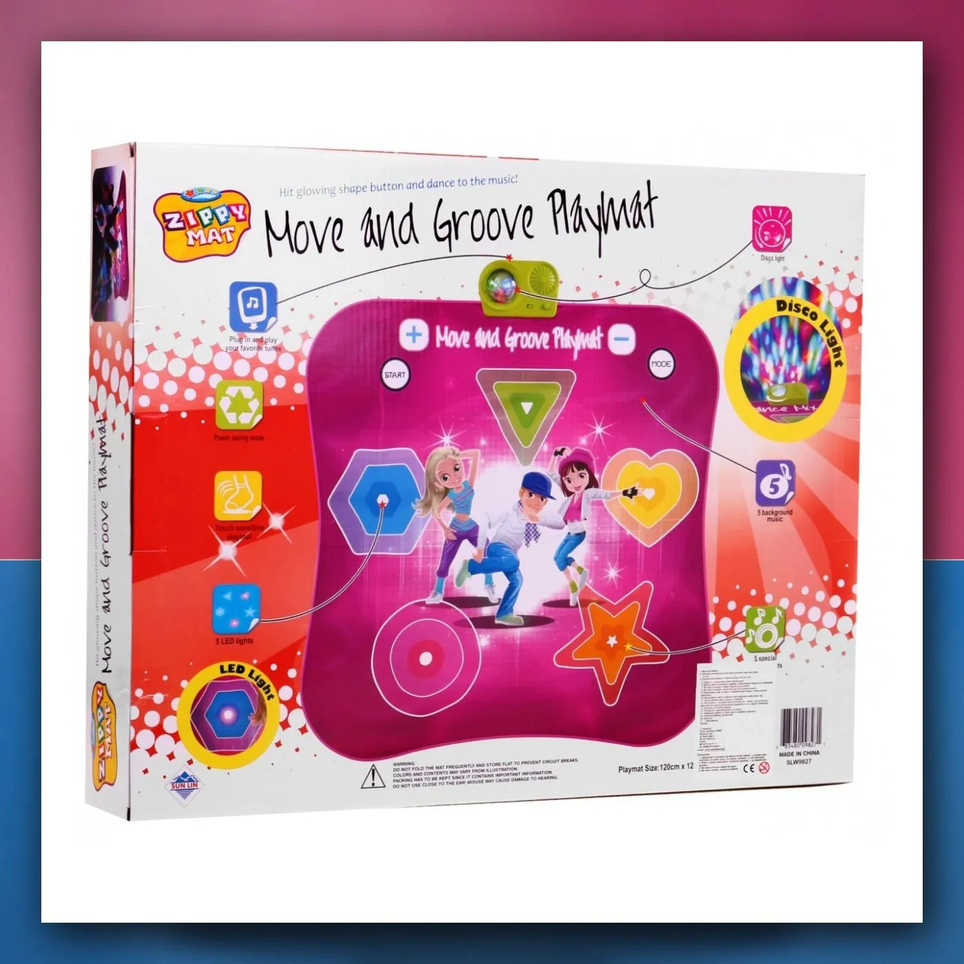 Plesna podloga Move and Groove za djecu 3+ sa svjetlosnim i zvučnim efektima