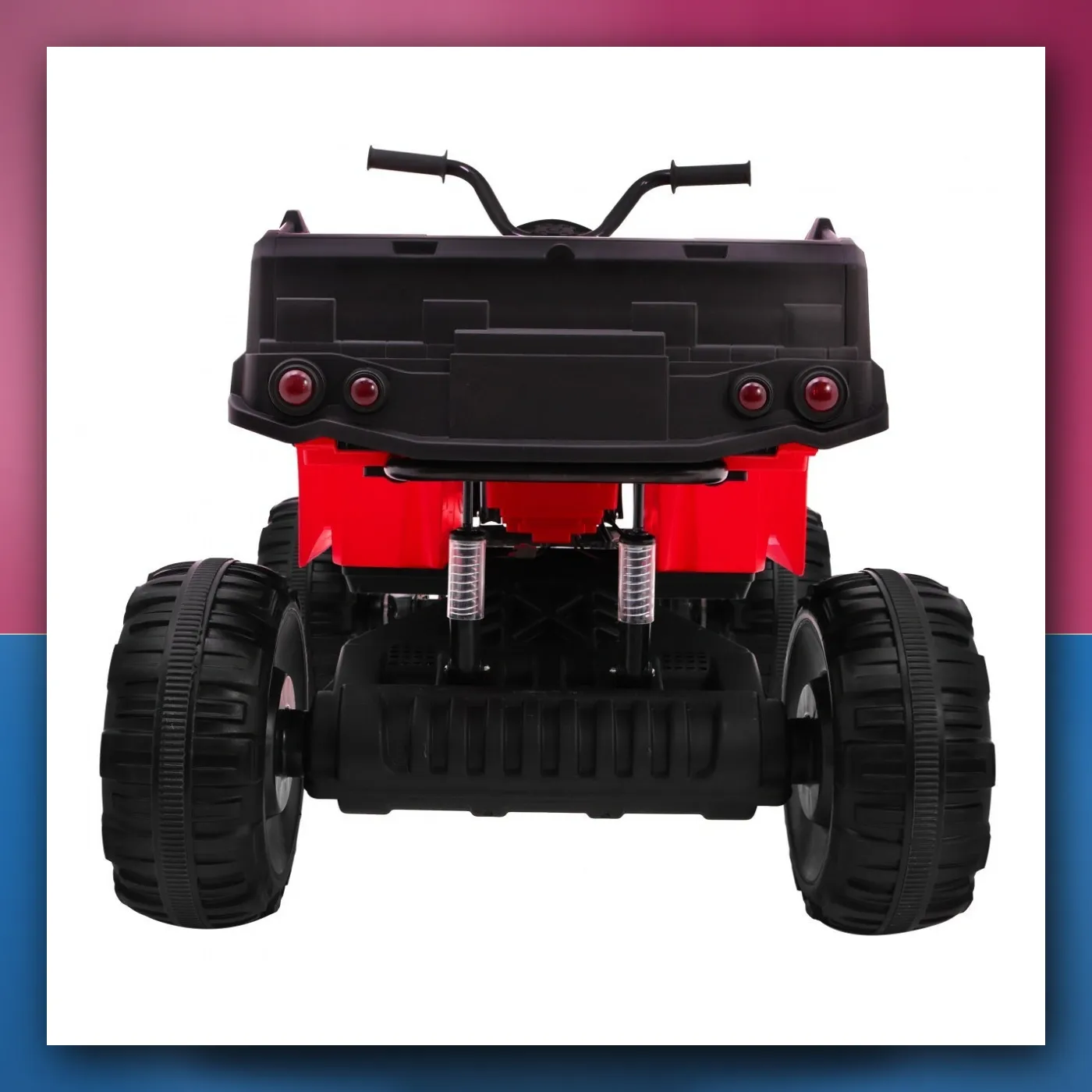Četverocikl XL ATV na akumulator za djecu - crveni + Pogon 4x4 + Prtljažnik + Lagani Start + EVA + Audio + LED - slika 1