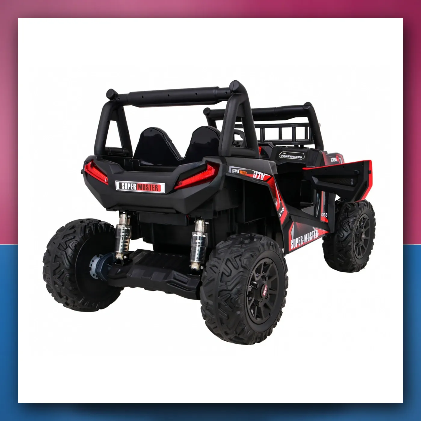 Buggy UTV Terenska za djecu crveni + Daljinski upravljač + Prtljažnik + Lagani Start + EVA + MP3 + LED - slika 1
