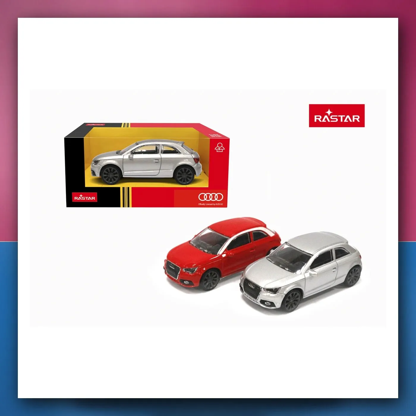 Metalni automobil Audi A1 crveni 1:43 RASTAR