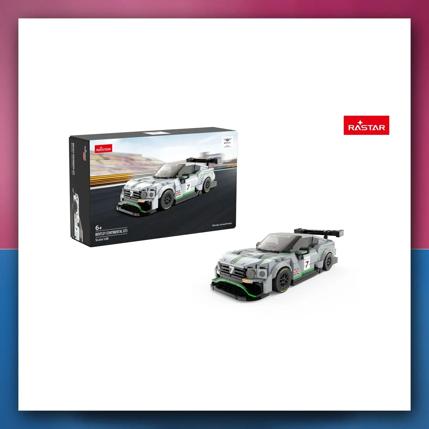 Kocke Bentley Continental GT3 1:29 sivi RASTAR