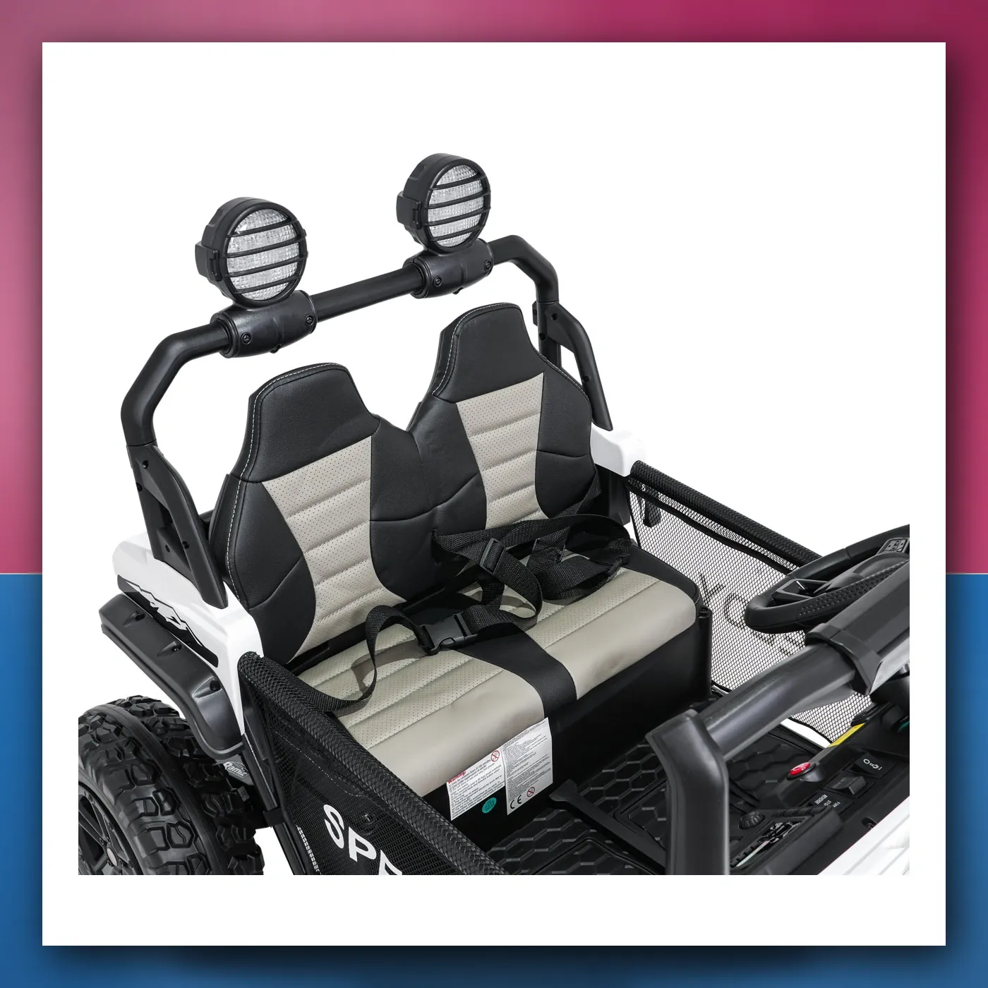 Auto na akumulator Terenski PASSION 4x4 bijeli - slika 1