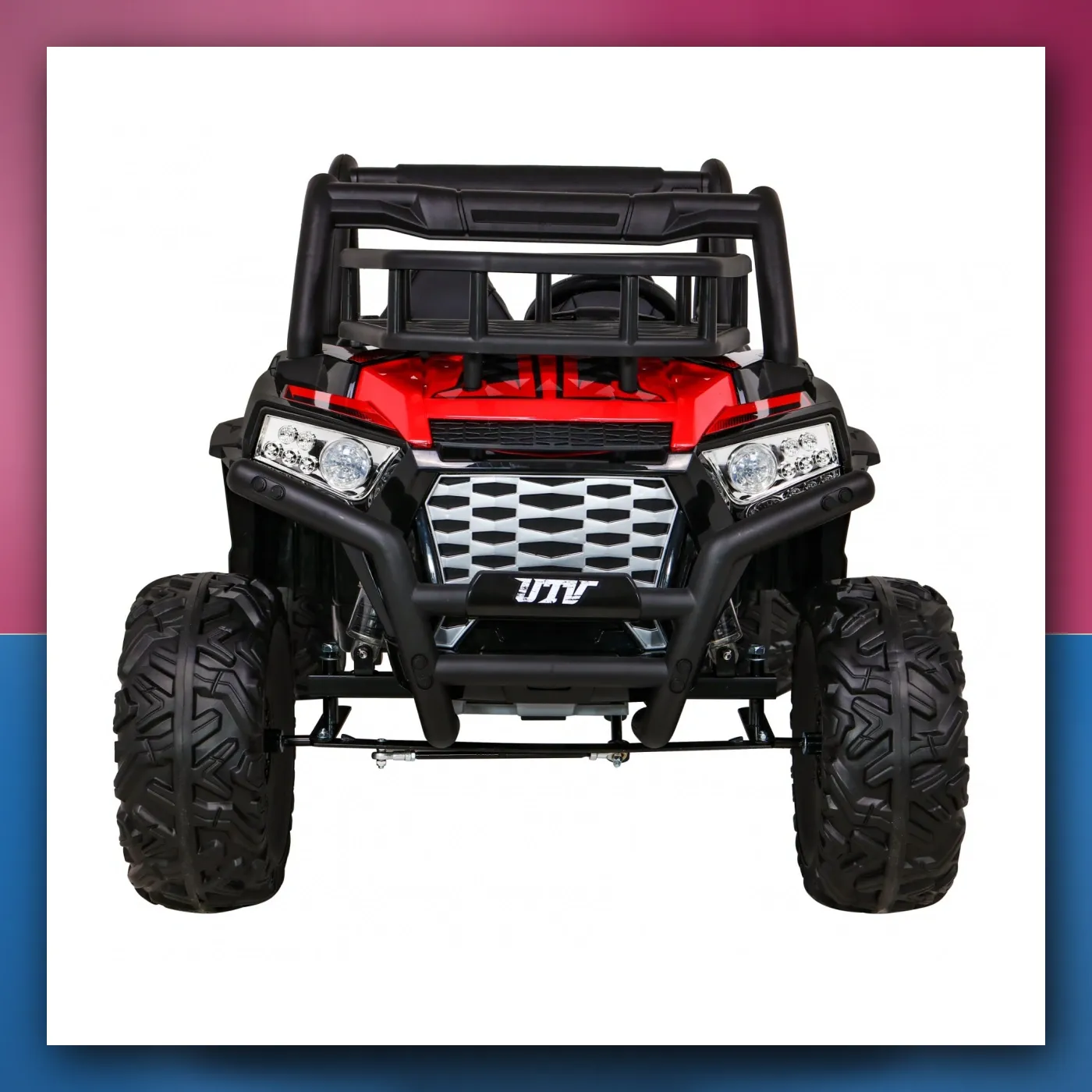 Buggy UTV Terenska za djecu crveni + Daljinski upravljač + Prtljažnik + Lagani Start + EVA + MP3 + LED - slika 1