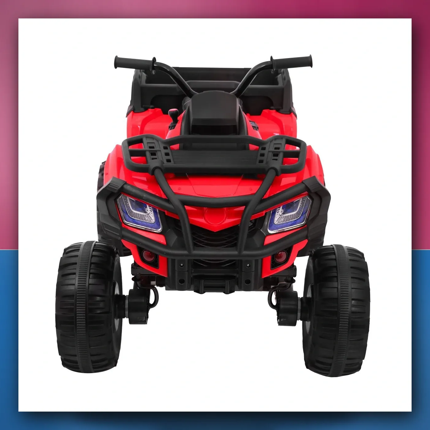 Četverocikl XL ATV na akumulator za djecu - crveni + Pogon 4x4 + Prtljažnik + Lagani Start + EVA + Audio + LED - slika 1