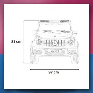 Auto na akumulator Mercedes Benz G63 AMG XXL STRONG bijeli - slika 2