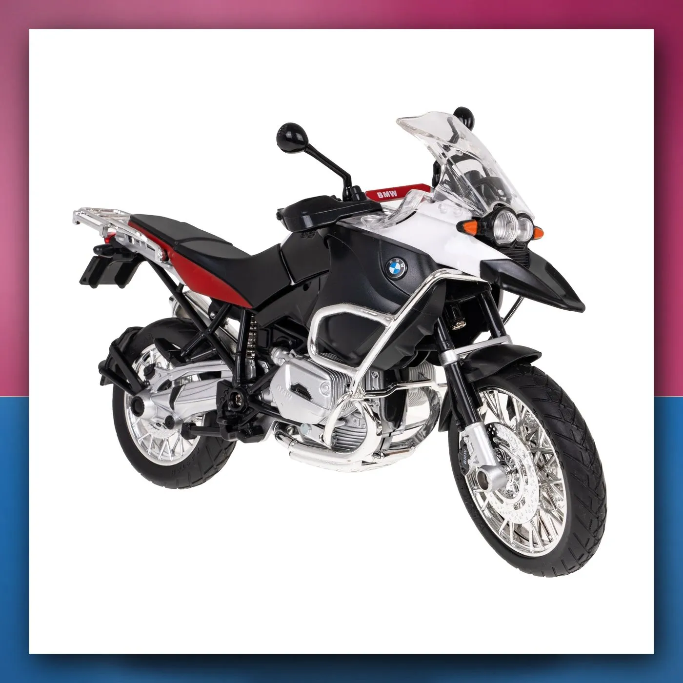 Motocikl BMW R 1200 GS bijeli RASTAR 1:9 metalni model