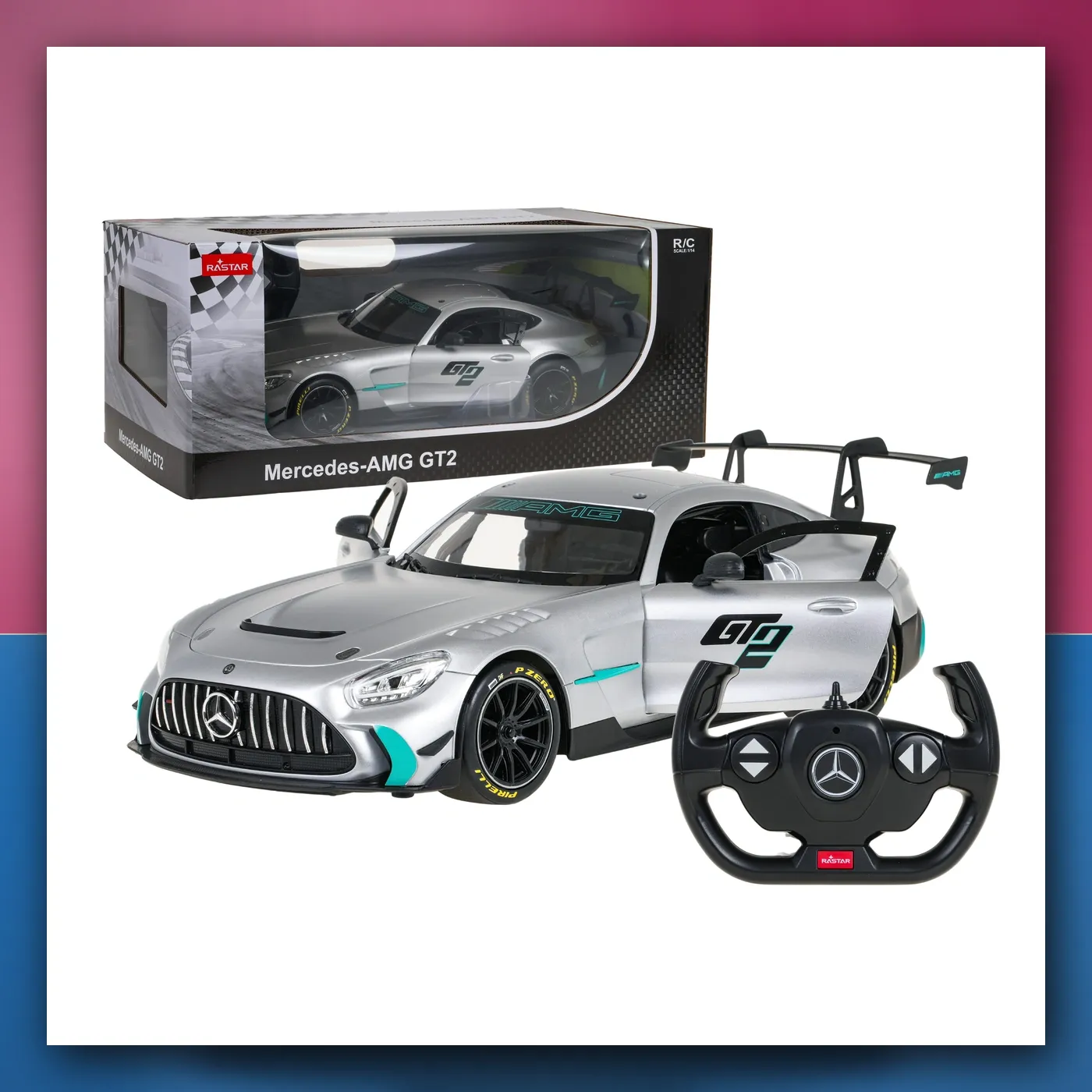 RC autić 1: 14 Mercedes - AMG GT2 Siv RASTAR - slika 1