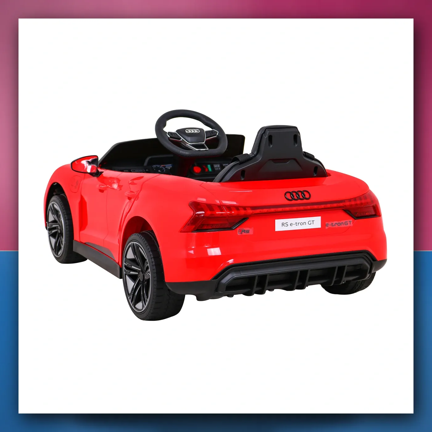 Audi RS E - Tron GT na akumulator crveni + Daljinski upravljač + Pogon 4x4 + Radio + MP3 + LED + EVA - slika 1