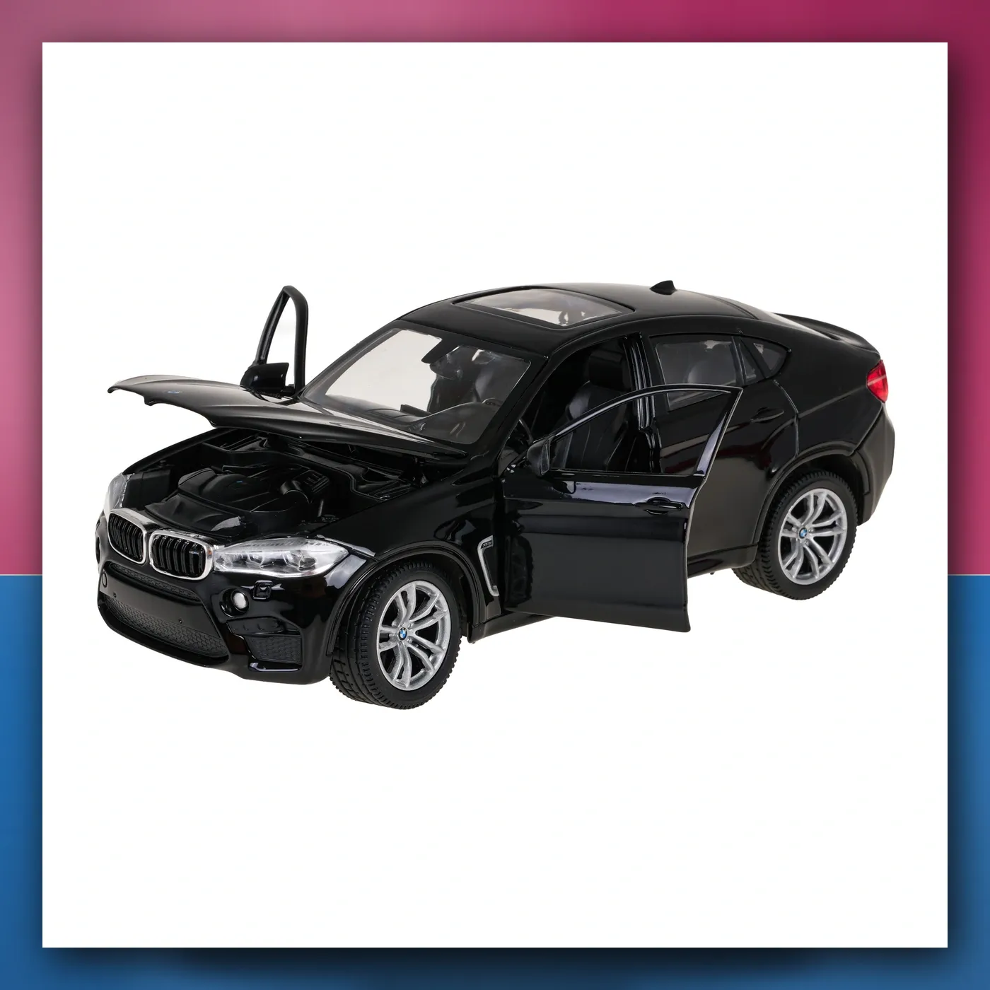Metalni automobil BMW X6M 1:24 crni RASTAR