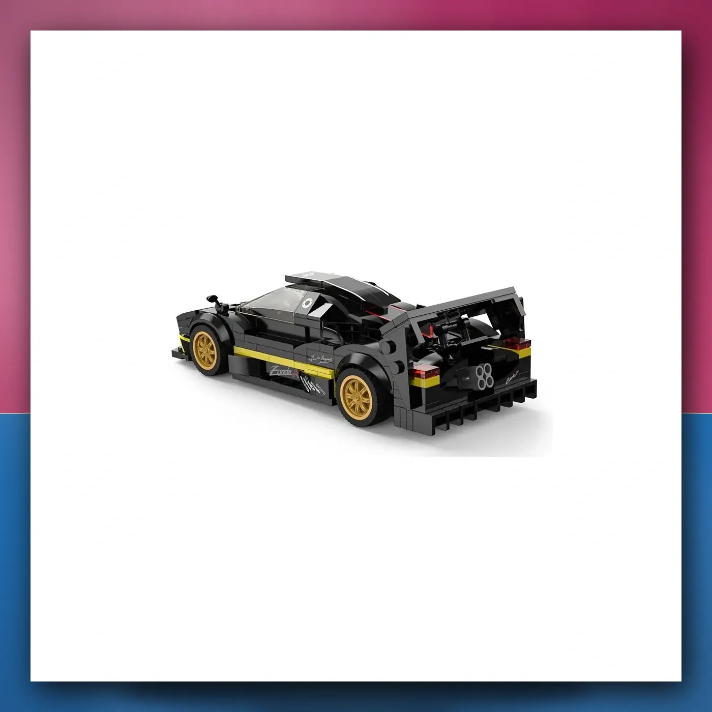 Mali auto 1: 28 Pagani Zonda R Kocke crni RASTAR - slika 1