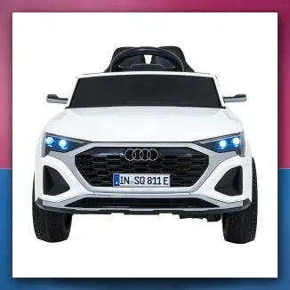 Auto Audi SQ8 bijele na akumulator za djecu - + daljinski upravljač 2, 4 GHz - slika 2