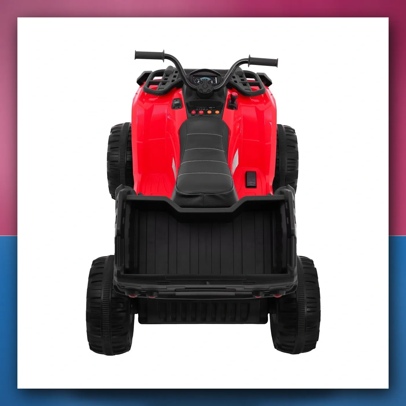 Četverocikl XL ATV na akumulator za djecu - crveni + Pogon 4x4 + Prtljažnik + Lagani Start + EVA + Audio + LED - slika 1