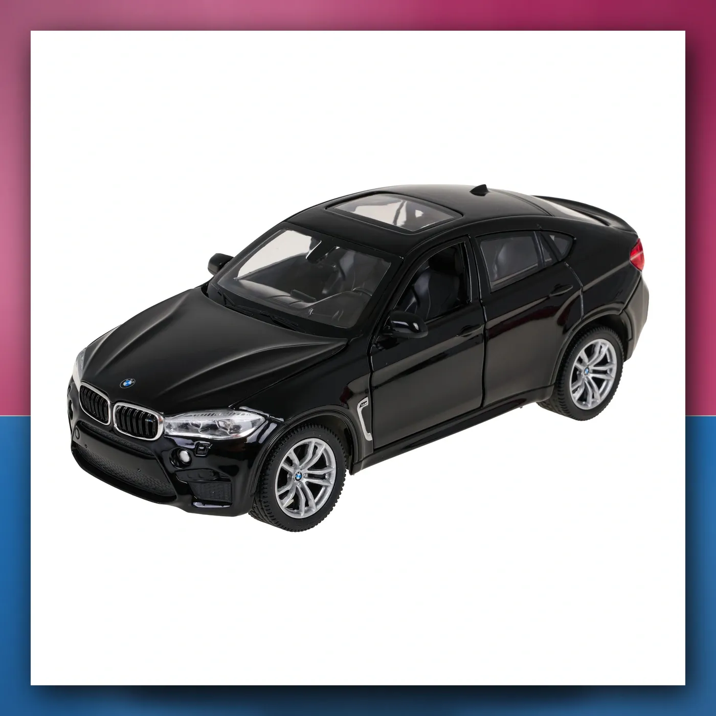Metalni automobil BMW X6M 1:24 crni RASTAR