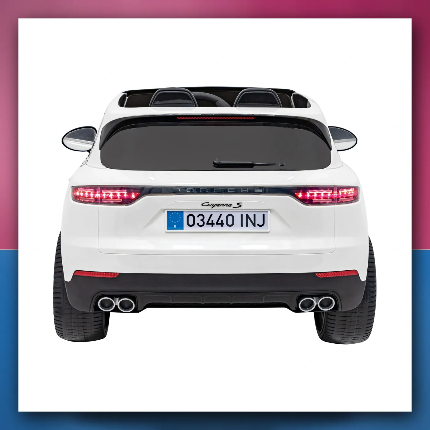 Porsche Cayenne S na akumulator za djecu - Lakir bijeli SUV + Daljinski upravljač - slika 1