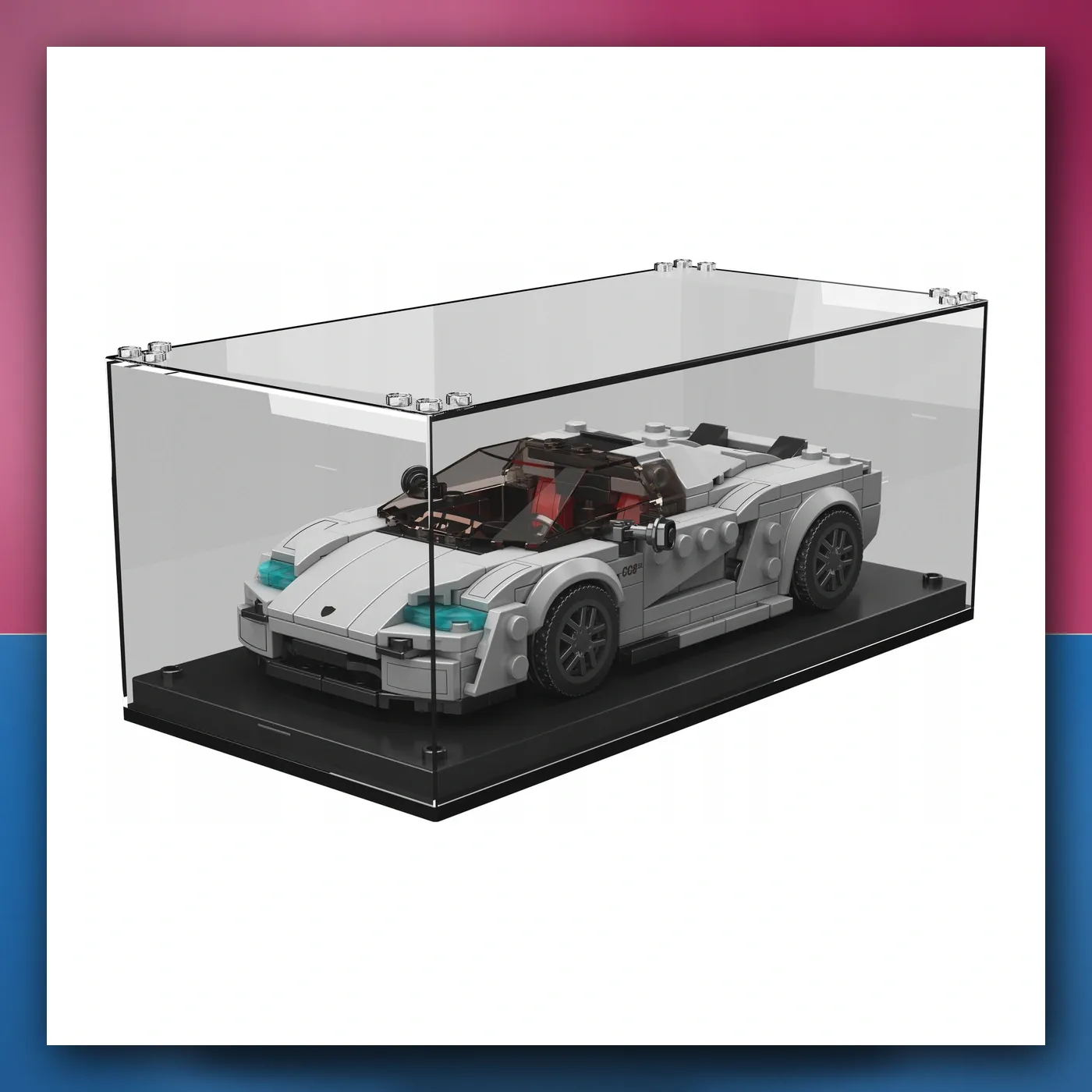Set kockica Auto na akumulator Sportske Srebrne 388el. - slika 1