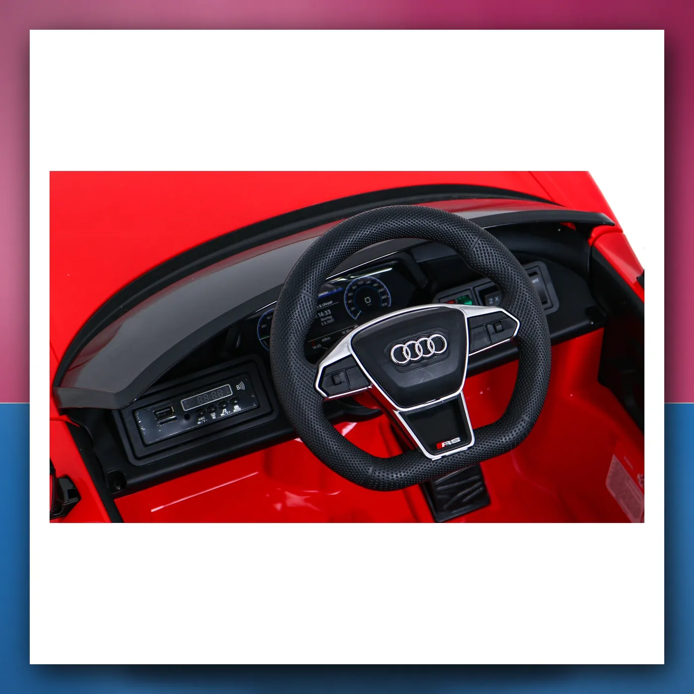 Audi RS E - Tron GT na akumulator crveni + Daljinski upravljač + Pogon 4x4 + Radio + MP3 + LED + EVA - slika 1