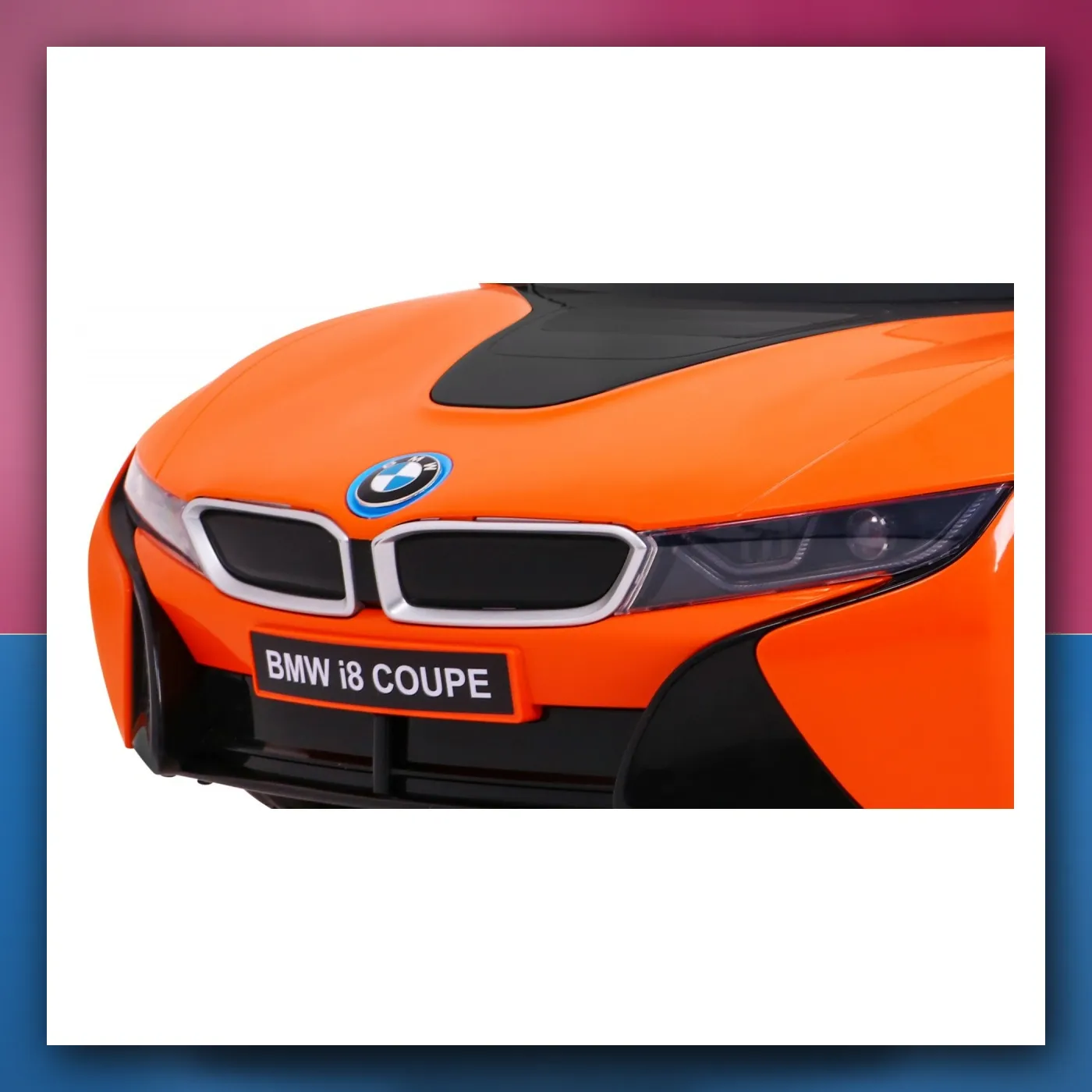 BMW I8 Lift Auto na akumulator narančasti + Daljinski upravljač + Lagani Start + 3 - pkt pojasevi + MP3 USB + LED - slika 1