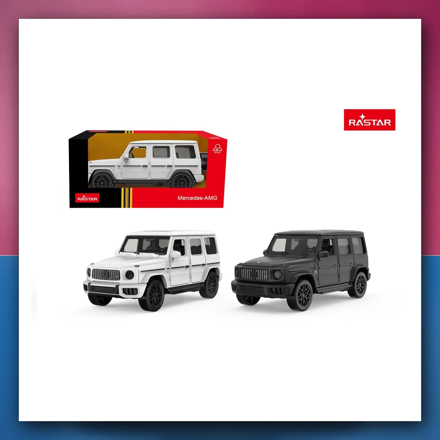 Metalni autić 1:43 Mercedes AMG G63 crni RASTAR