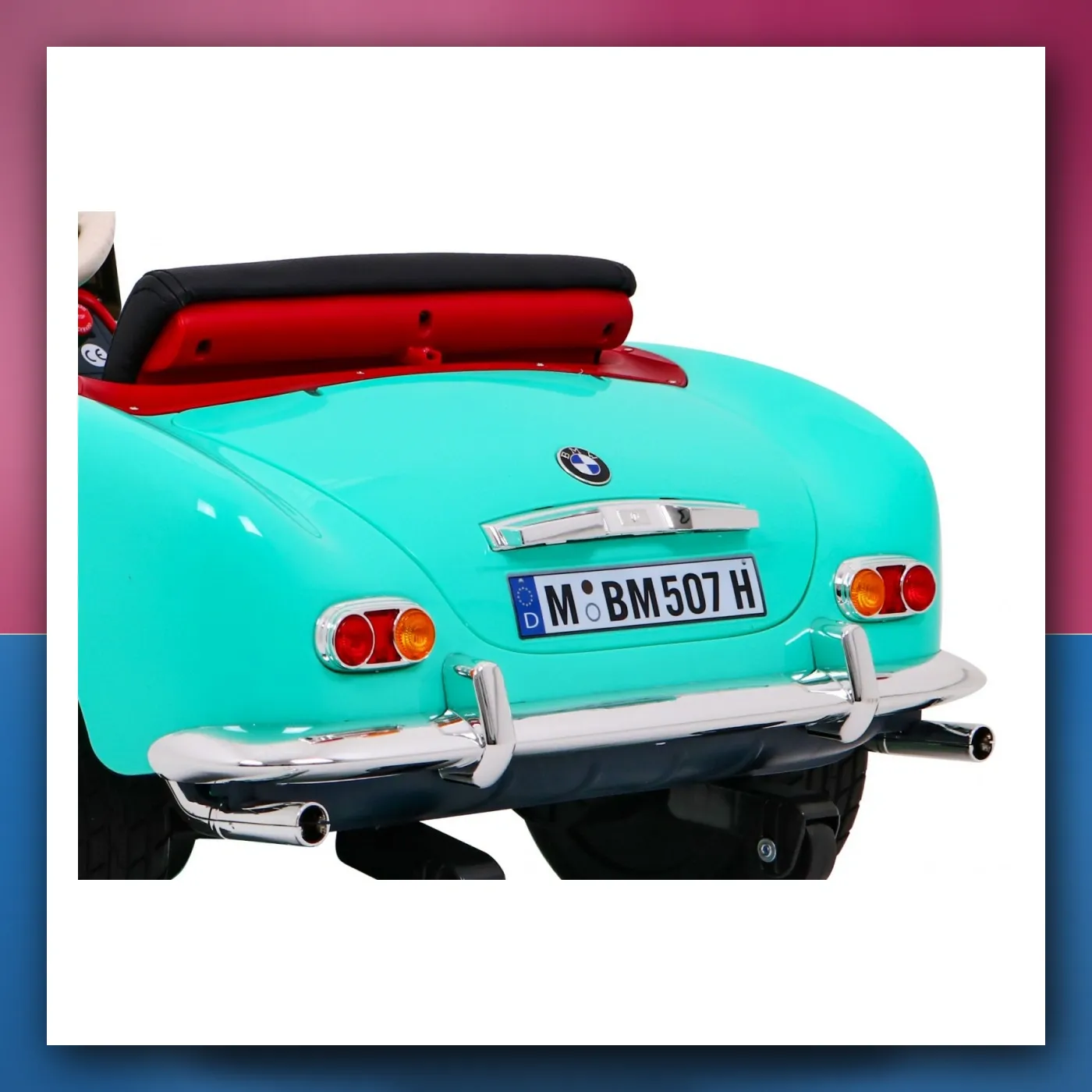 Mali auto BMW 507 Retro električne za djecu zeleni - slika 1