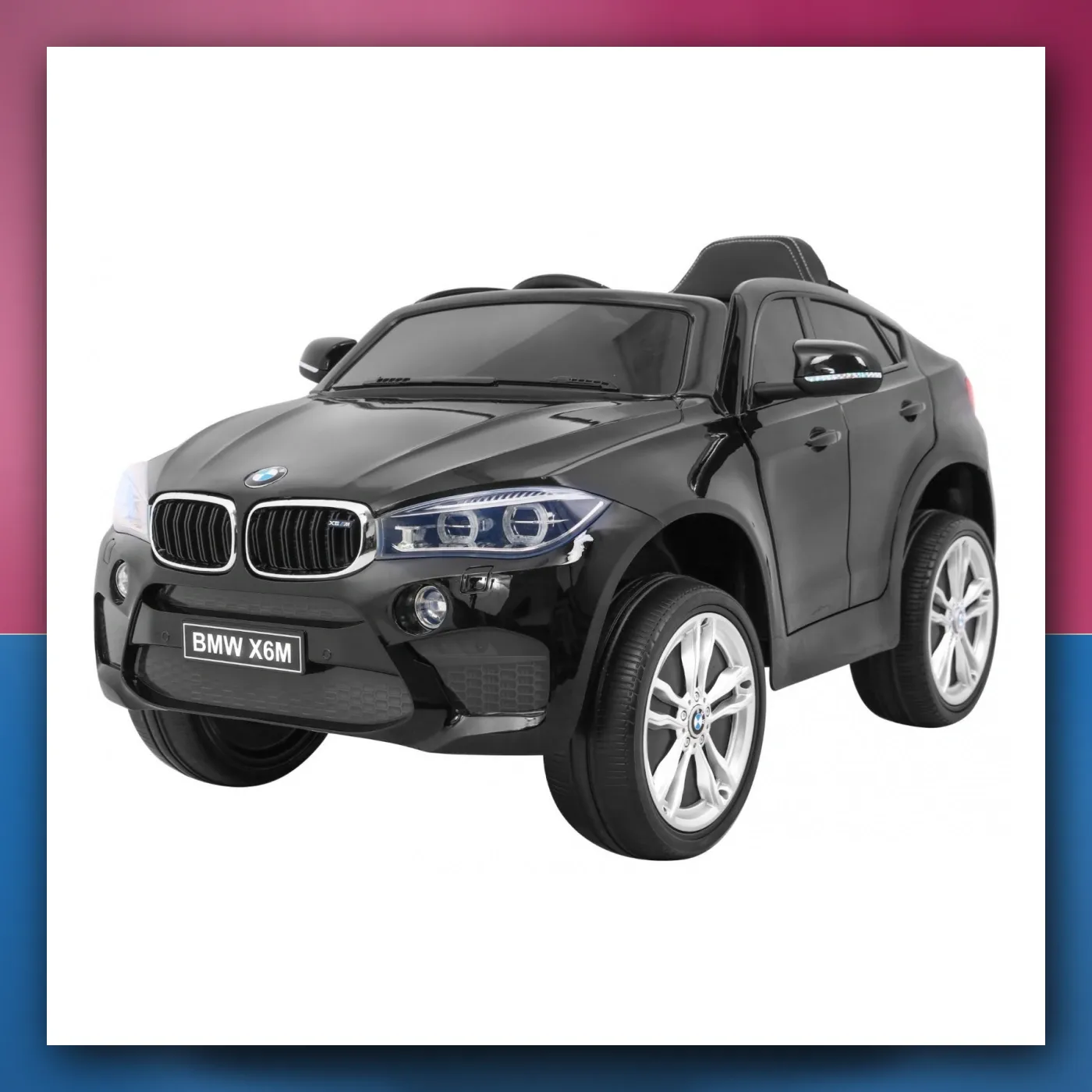 BMW X6M Električne Mali auto za djecu - crni SUV + Daljinski upravljač - slika 1