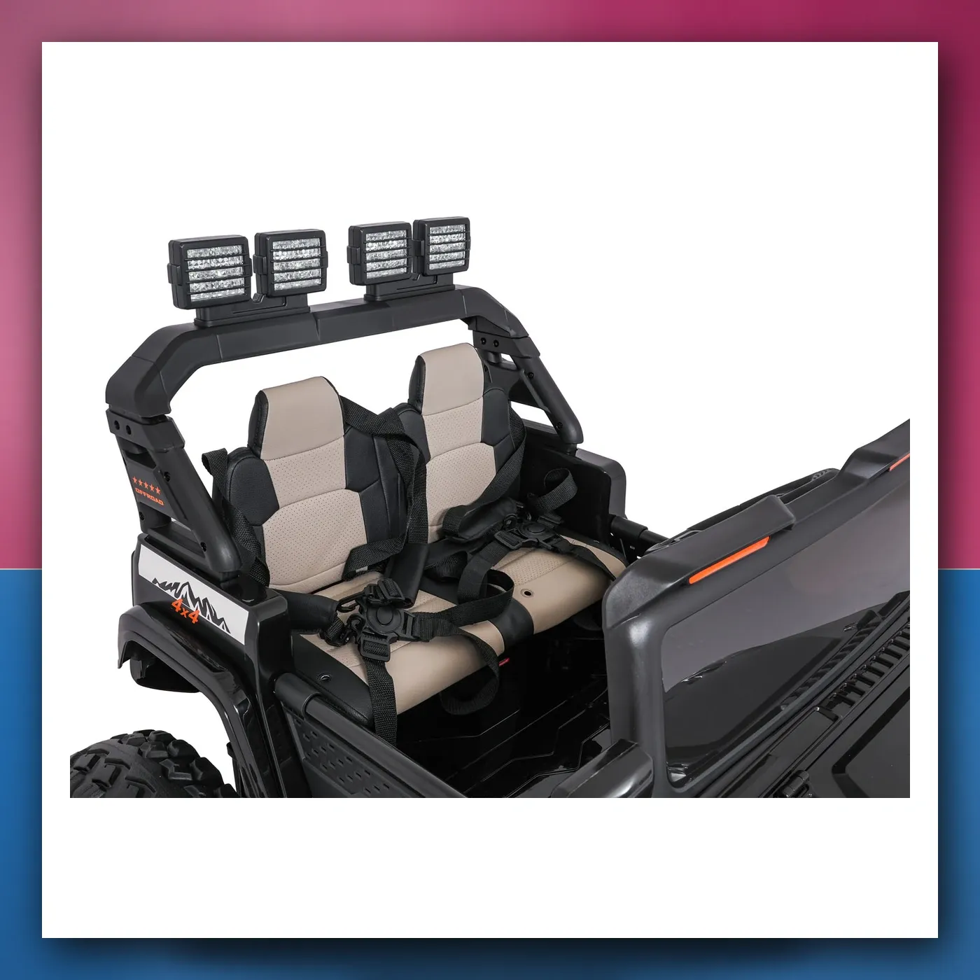 Auto na akumulator Ekstremno Sport 4x4 Varijabla Veličina crni - slika 1