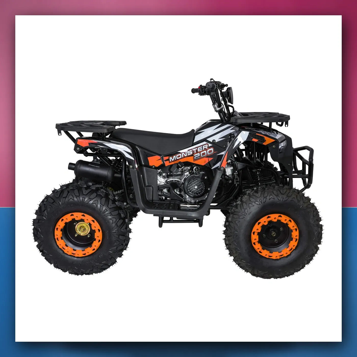 Četverocikl na akumulator Motorni 200CC MONSTER narančasti - slika 1