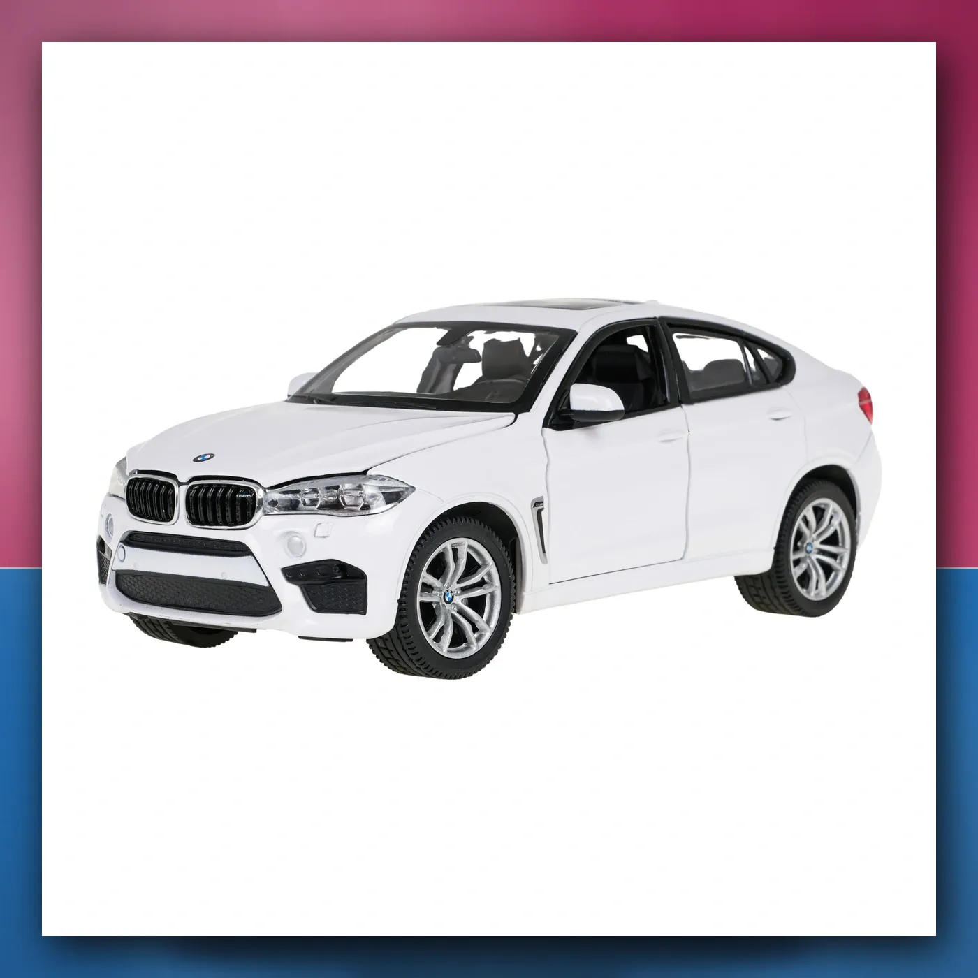 Metalni automobil BMW X6M 1:24 bijeli RASTAR - slika 1