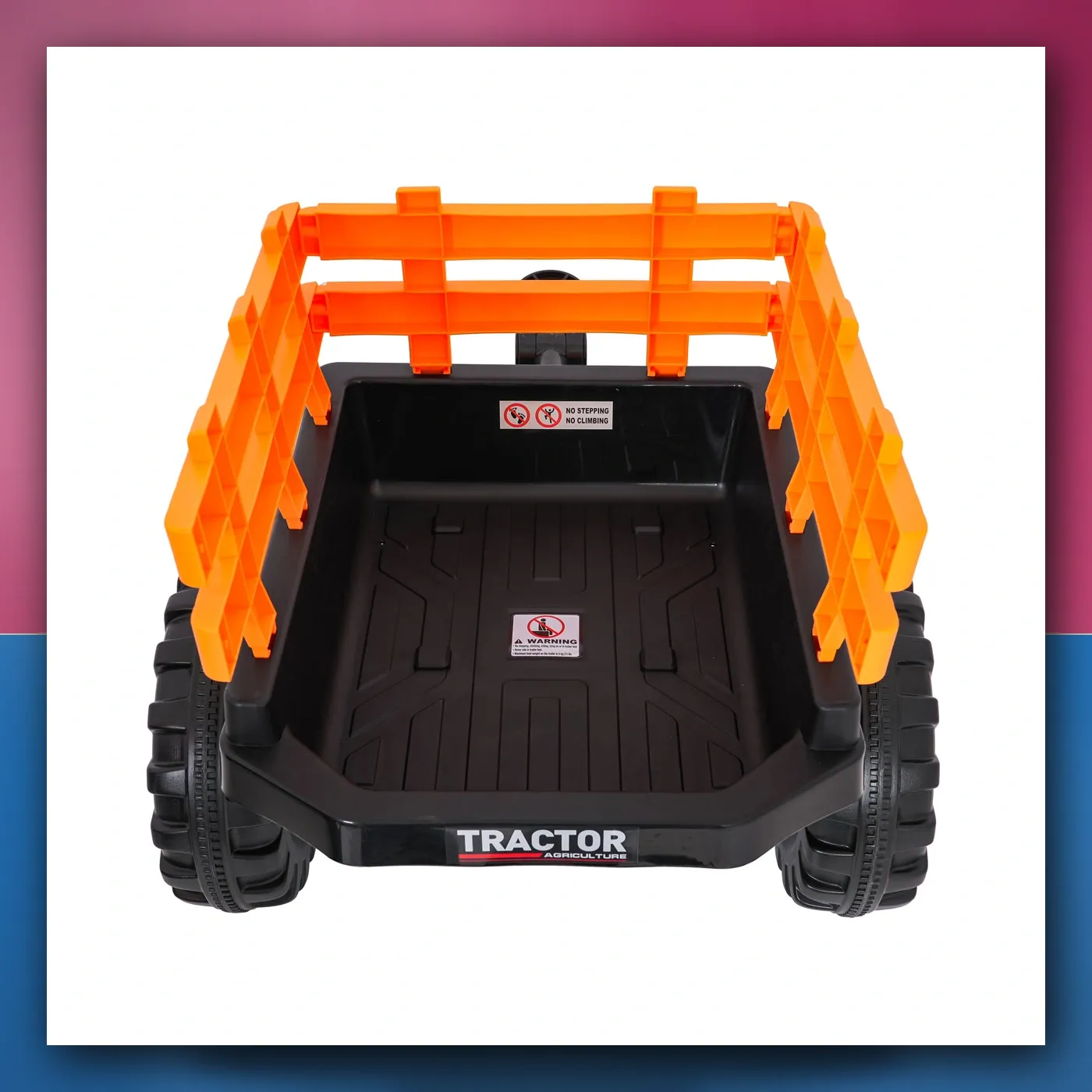 MEGA traktor D68 na akumulator s prikolicom, zeleni