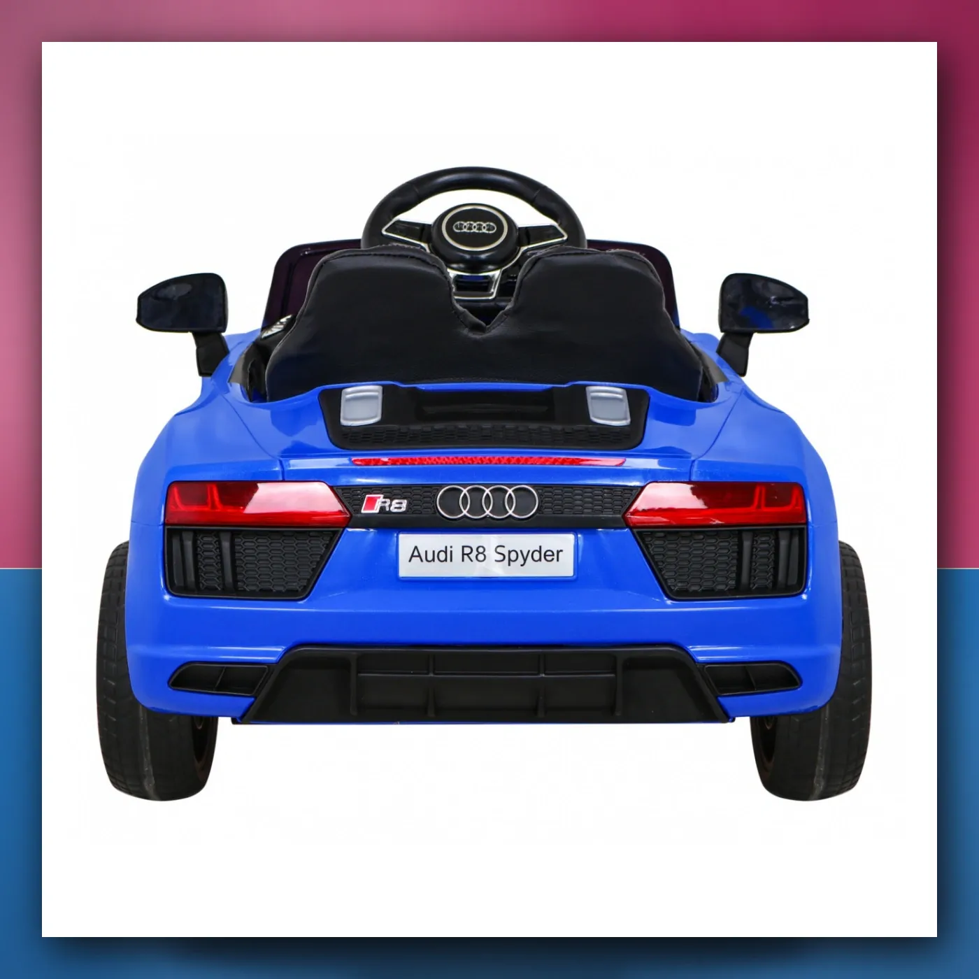 Audi R8 na akumulator za djecu - plavi + Daljinski upravljač + EVA + Lagani Start + MP3 + LED - slika 1