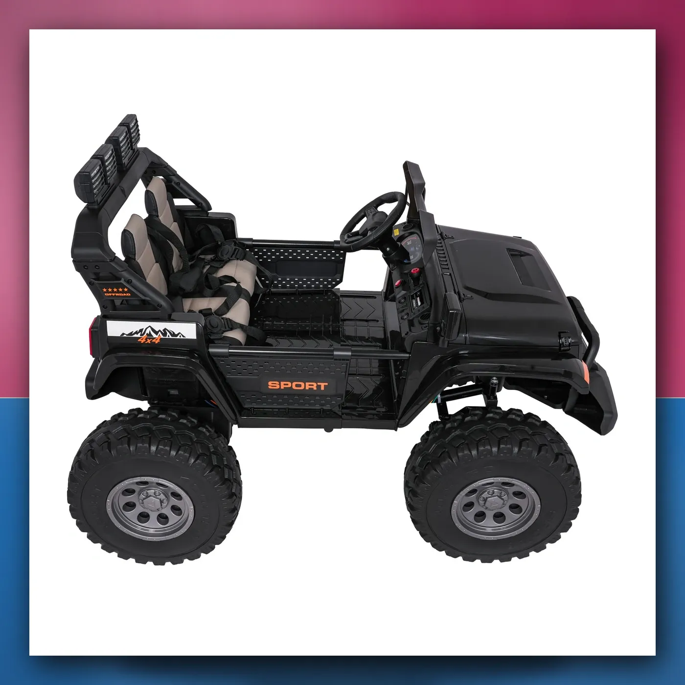 Auto na akumulator Ekstremno Sport 4x4 Varijabla Veličina crni - slika 1