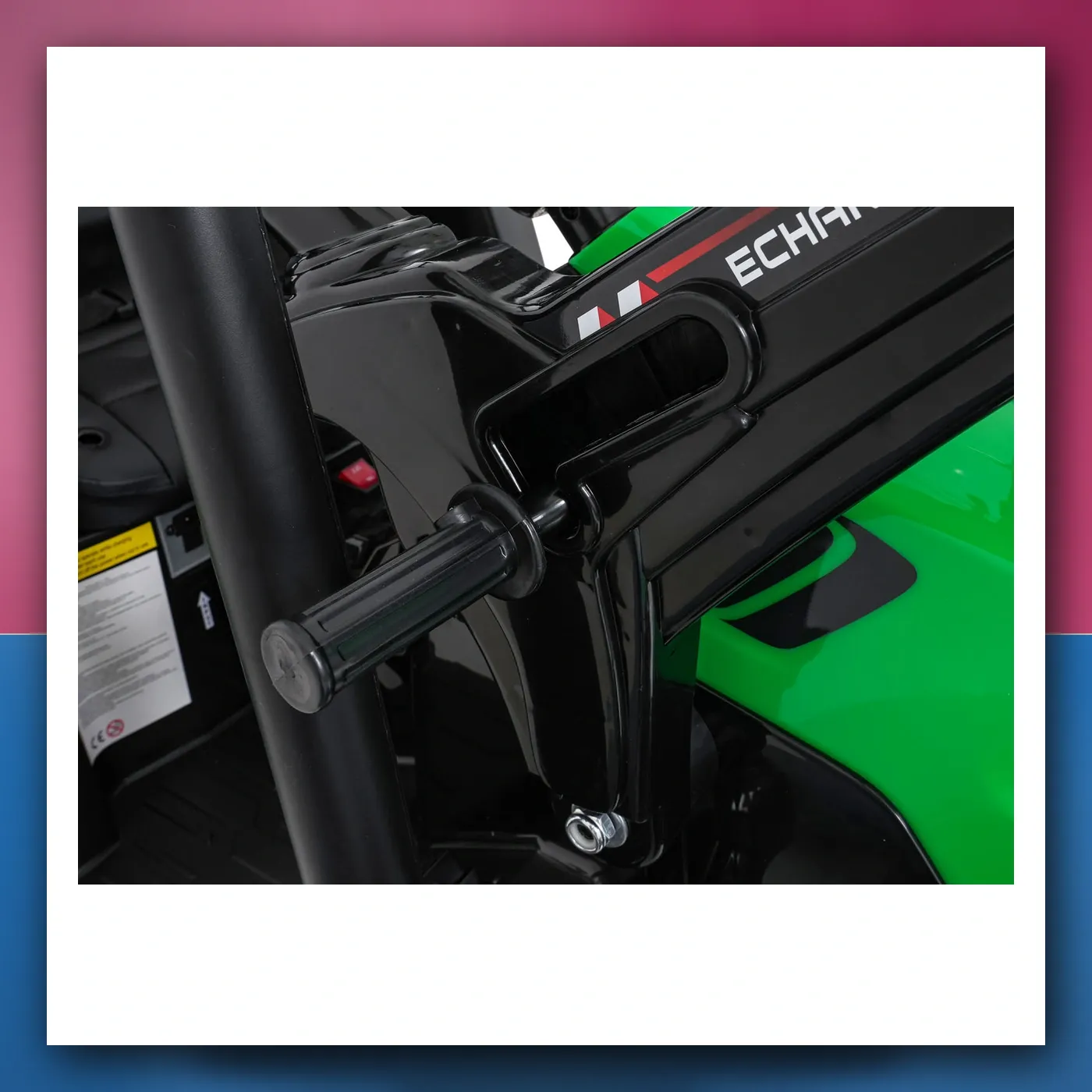 MEGA traktor D68 na akumulator s prikolicom, zeleni