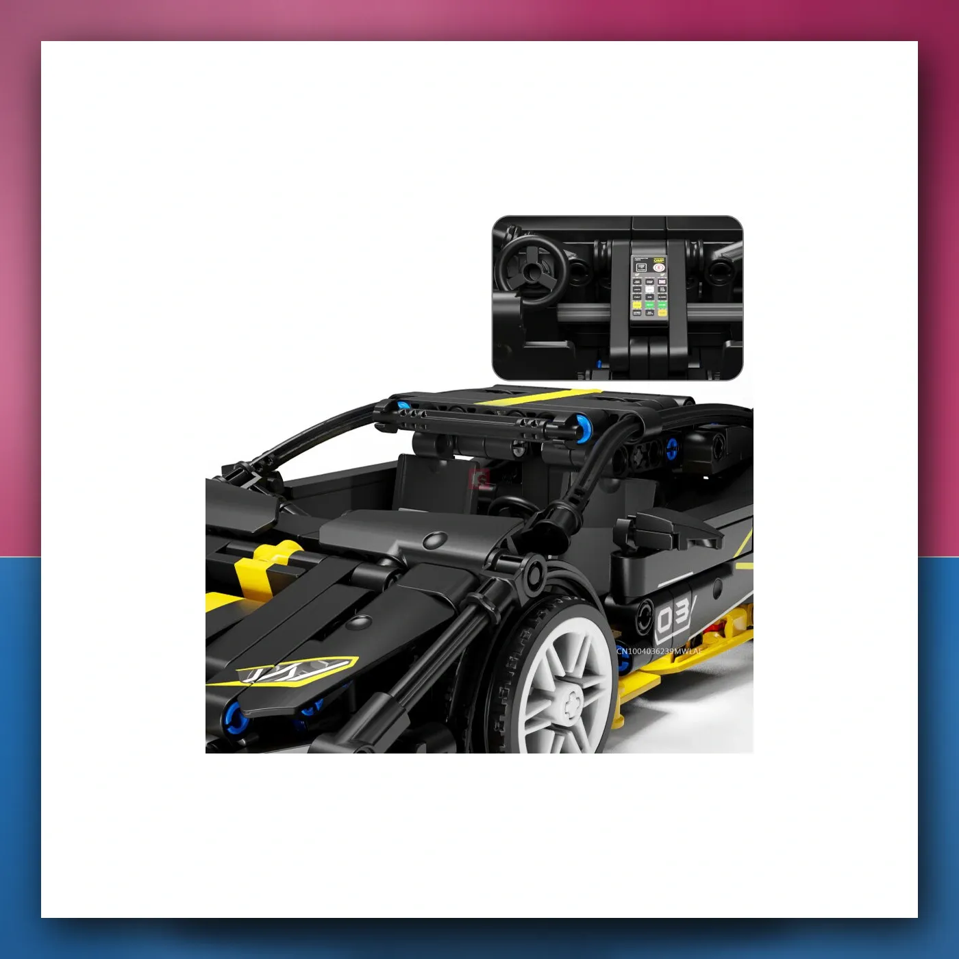 Set kockica Auto Sportske crne 589el. - slika 1