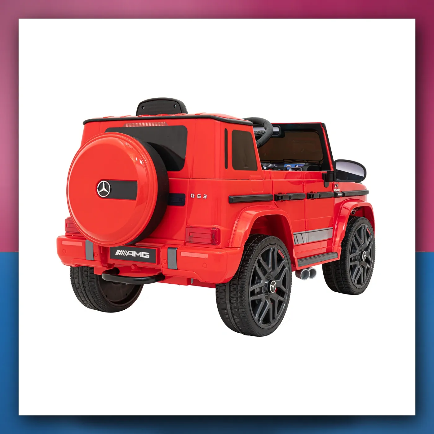 Mercedes AMG G63 za djecu crveni + Daljinski upravljač - slika 1