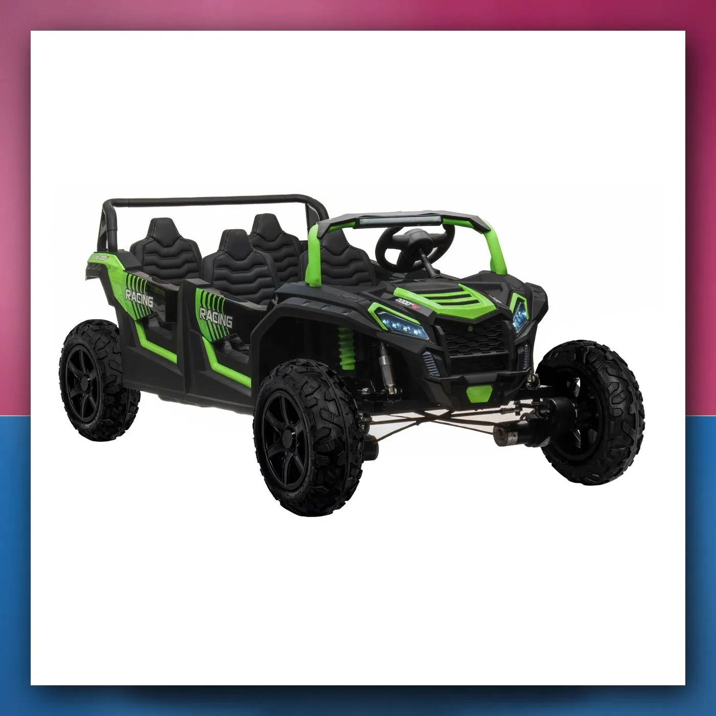 Buggy ATV RACING UTV2000 za 4 osobe na akumulator s Li-ion baterijom, zeleni